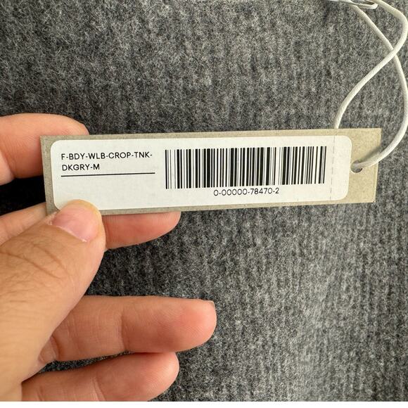 Everlane Wool Blend Knit Crop Tank Top in Gray Size Medium NWT - Picture 5 of 6